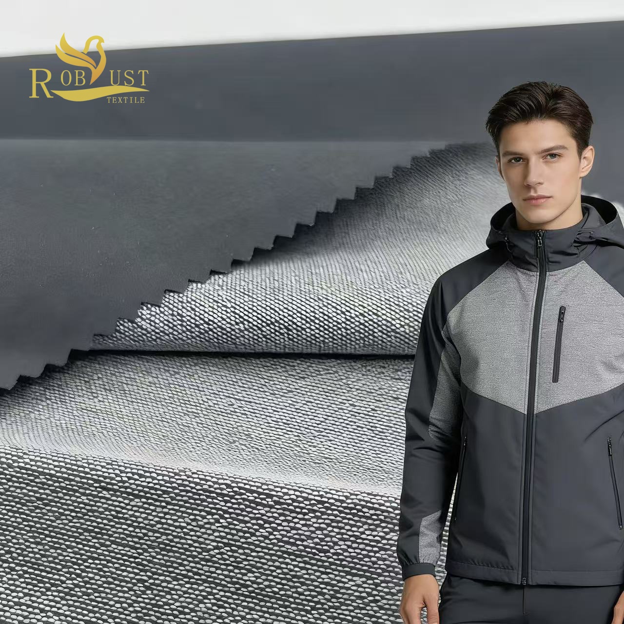 Melange Full Dull Nylon Spandex Cotton Modal Wool Stretch 4 Way Stretch Outdoor Mountaineering Fabric for Sports Wear