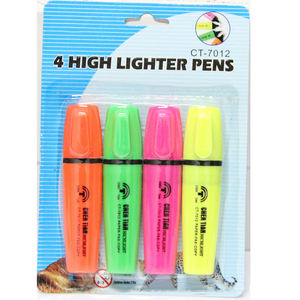 Ensemble de stylos marqueurs fluorescents de couleur claire pour le marquage, l'écriture et le texte au bureau et à l'école - Product Image 1