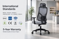 Nouvelle chaise de bureau ergonomique en maille S6, confortable, pivotante, inclinable, pour direction, travail et conférence