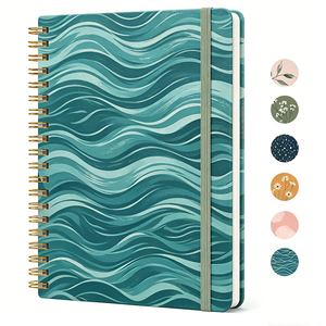 Carnet à spirale personnalisé en gros, carnet à couverture rigide avec élastique, carnet de croquis et de peinture OEM, journal intime pour enfants - Product Image 6