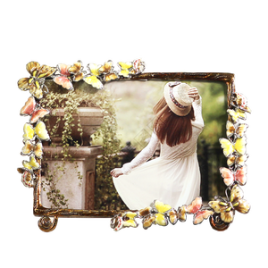 XinZhiRun Real <span class=keywords><strong>Butterfly</strong></span> Metall Foto rahmen 4x6 5 x7in, Natur inspirierte Wand kunst für Home Office Dekor - Product Image 1