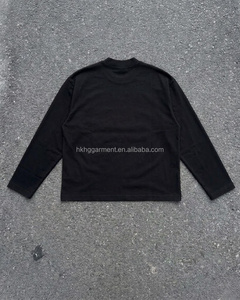 Camiseta Larga de Alta Calidad para Hombre, Estilo Desgastado, Cuello Redondo, 100% Algodón, Personalizable - Product Image 2