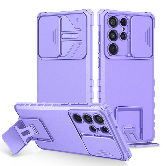 Hot Sale Camera Slide protection Phone Cover for samsung A06 A16 A17 A07 Kickstand Hybrid Hard case for samsung S26 ultra