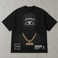 T-shirt graphique surdimensionné pour homme, coupe courte, impression DTG haute densité personnalisée