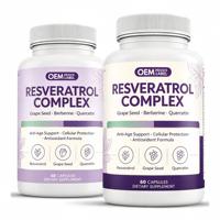 Capsules de Resvératrol, Pépins de Raisin, Berbérine et Quercétine à Forte Demande pour une Défense Antioxydante Complète du Corps et un Bien-être Cellulaire Quotidien (OEM)