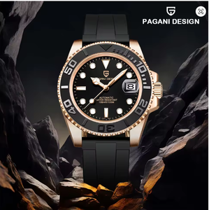 Montre de poignet Pagani Design 1651 automatique, mécanique 8215, étanche 100 m, verre saphir, style yacht - Product Image 1