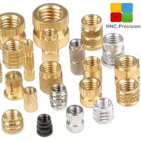 M2 M3 M4 M5 M6 M8 Brass Nut có khía chủ đề chèn chèn hạt cho ép phun