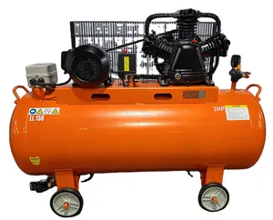 Thái tùy chỉnh 3HP Ba xi lanh w3065 gang pump150 L bể chứa khí di động Piston Máy nén khí