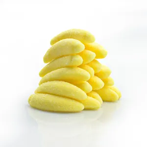 Mini Crush Banane Gummibärchen zum Verkauf saure süße Süßigkeiten heiß verkaufen Süßwaren Gelee Süßigkeiten Masse