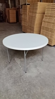 Granit Moderner 72-Zoll Kunststoff Klappbarer Hochzeits-Esstisch Bankett-Möbel Robuster 10-Sitzer Stapelbarer Wasserfester Tisch für Draußen