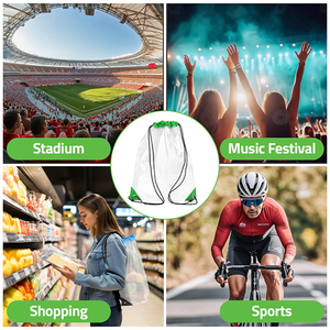 Free Stock Sample Clear <b>Drawstring</b> <b>Bags</b> for Women and Men <b>Waterproof</b> Transparent Pvc Clear Backpack for Stadium Events Shopping - Product Image 5