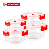 Boîte alimentaire en verre avec logo personnalisé, boîte de conservation sous vide en verre pour cuisine, boîte à lunch en verre avec couvercle sous vide