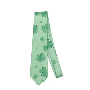 Foglia di trifoglio Saint Patricks cravatta di giorno papillon trifoglio verde festa festa Irish cravatta per festa Irish Festival