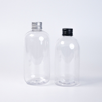 Vente en gros 350ml 400ml 500ml Bouteille de jus en plastique de forme ronde Bouteille PET Récipient transparent personnalisé