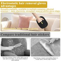 ZMaker 2025 Nouveau Gant Anti-Poils pour Animaux Brosse Bidirectionnelle Anti-Statique pour Éliminer la Poussière et les Poils Gants Anti-Statiques pour Poils d'Animaux