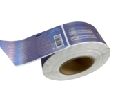 Autocollant adhésif holographique mat en PET imperméable et résistant à l'huile, emballage de savon liquide, forme oblongue, impression offset CMYK personnalisée