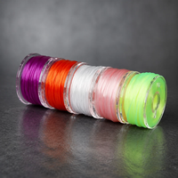 Kit de 25 fils élastiques plats en cristal colorés pour bracelets perlés DIY, kit de cordons extensibles durables pour la fabrication de bijoux