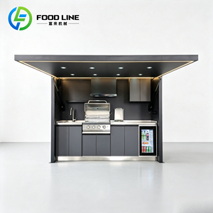 Conjunto Completo de Cocina Exterior con Parrilla de Gas Natural, Barra y Refrigerador para Patio o Cocina al Aire Libre - Product Image 4