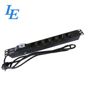 PDU de Aluminio de 19 Pulgadas Tipo Alemán de 6-8 Vías 1U Fuente de Alimentación para Rack de Servidor - Product Image 5