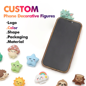 Funda de Teléfono Personalizada con Diseño Kawaii de Animales, Muñeco Recostado con Decoraciones de PVC, Dijes de Silicona para Teléfono Celular, Mini Figuras de Dibujos Animados - Product Image 2