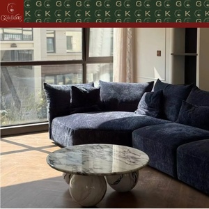 Tavolino da Caffè GOLDKING <span class=keywords><strong>in</strong></span> Pietra Naturale di Lusso, Moderno Tavolo <span class=keywords><strong>in</strong></span> Marmo di Carrara per Soggiorno - Product Image 3