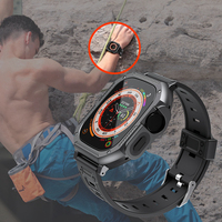 Housse de protection avec bracelet en silicone pour Iwatch Series 8 Ultra TPU Bracelet de montre sport intégré pour Apple Watch Ultra 49mm