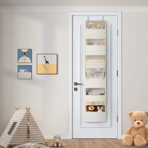 Over The Door Organizer 6 <b>Shelf</b> Detachable Storage With 8 Pockets Waterproof Anti Tilt Behind Door Wall Mount - Product Image 2