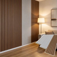 Panneau de grille WPC 106, lambris creux en composite bois-plastique, moderne, imperméable, pour salle de bain, salon, écran décoratif, revêtement mural