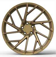 Jantes en alliage forgé monobloc à 5 branches, finition bronze mat, jantes personnalisées de 18 à 22 pouces pour voitures BMW