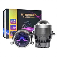 Nouveau phare antibrouillard LED pour voiture, phare laser 3 pouces, étanche, faisceau haut/bas tout-en-un, ultra-lumineux, trois couleurs, blanc, 110W, H11, 12V