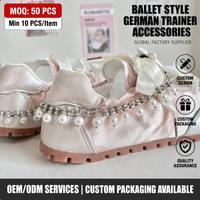 Breloques de chaussures DIY style Balletcore avec perles et papillons pour baskets, clips de chaussures à nœuds en ruban style Coquette, accessoires de bijoux (uniquement)