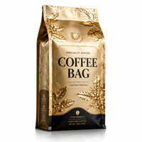 Sachet de café de spécialité haut de gamme, emballage personnalisé pour grains de café de boutique, sachet alimentaire haute barrière