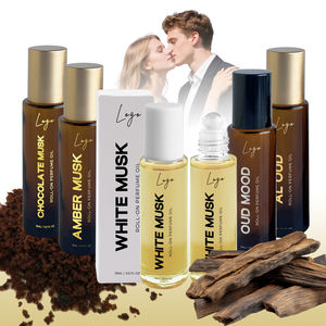 Parfum à bille en acier mat, 15 ml, naturel, végétalien, au parfum boisé de musc, oud et bois d'agar, huile aromatique - Product Image 1