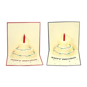 3D pop up card Wholesale Music Cake Greeting Cards for Birthday Gifts Invitation Letters to Friends Parents Colleagues