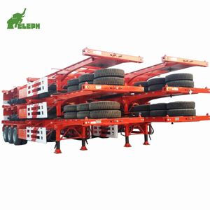 Tri Axels 20ft 40ft Châssis de transport de conteneurs, Remorque squelette, Semi-remorque squelette - Product Image 5