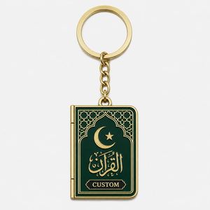 Llavero Personalizado al por Mayor de Alta Calidad con Diseño del Corán, Mini Libro Sagrado, Llaveros con Diseño Religioso Islámico, Recuerdo para Musulmanes - Product Image 2