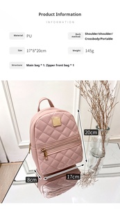 <strong>Waterproof</strong> PU Lightweight Large Capacity Luxury <strong>Backpack</strong> Bags for <strong>Women</strong> - Product Image 5