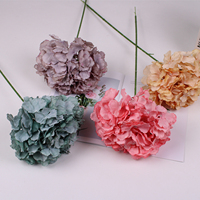 Bunga Sutra Hydrangea Gaya Vintage, Bunga Artifisial untuk Dekorasi Pernikahan, Hotel, Luar Ruangan, Latar Belakang Rumah