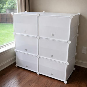 Mobile Scarpiera Modulare Fai da Te in Plastica ad Alta Capacità con Anta Trasparente per Uso Domestico - Vendita all'Ingrosso dalla Fabbrica - Product Image 3