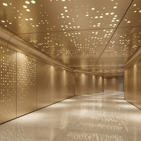 Panneau mural artistique moderne en aluminium perforé insonorisant pour centres commerciaux et villas