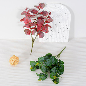 Flower Delight - Plantas Artificiales de Eucalipto Verde de 36 cm, Decoración para el Hogar y Bodas, Flores de Seda, Flores Artificiales de Plástico - Product Image 2