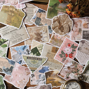 30 autocollants par paquet, série <span class=keywords><strong>postale</strong></span> Island Shore, autocollants rétro pour journal, autocollants et matériel pour journal intime d'enfants - Product Image 3