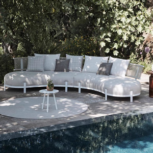 Canapé d'extérieur en <span class=keywords><strong>rotin</strong></span> pour hôtel, ensemble de canapés de jardin en métal, canapé moderne en bois pour <span class=keywords><strong>salon</strong></span>, <span class=keywords><strong>rotin</strong></span> / osier - Product Image 2