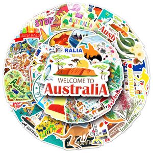 50 Uds Australia paisaje viaje Graffiti pegatinas para maleta equipaje bolsa decoración canguro Sydney regalo pegatina - Product Image 2