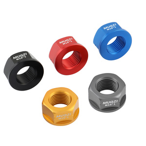 Muqzi nhôm khóa Nut m9x1.0 m10x1.0 m10x3/8 Xe Đạp Bánh xe trung tâm trục hạt cho xe đạp leo núi gấp xe đạp - Product Image 4