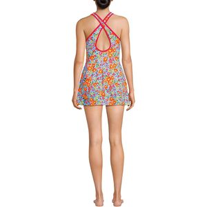Maillot de bain une pièce FOXA pour femme, résistant au chlore, col montant, imprimé numérique, en spandex et polyester - Product Image 2