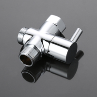 Accessoires de robinetterie sanitaires : Robinet d'angle en laiton F1/2*M1/2*M1/2, Vanne de contrôle de douche, Vanne d'arrêt d'eau, Déviateur pour salle de bain et toilettes