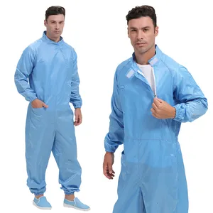 ESD Lab Clothes Dust-Proof Work Safety Clothing Antistatic Coverall Jumpsuit for Food Industry Cleanroom Clothe