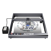 Grabador y Cortador Láser de CO2 ACMER P2 10W/20W/33W, Precisión de 0.01mm, Gran Área de Trabajo de 420x400mm, Compatible con Madera, Papel, Piedra, MDF, DST/DXF