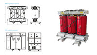 Transformateur triphasé de type sec 34,5 kV à bobines en résine époxy pour sous-station intérieure